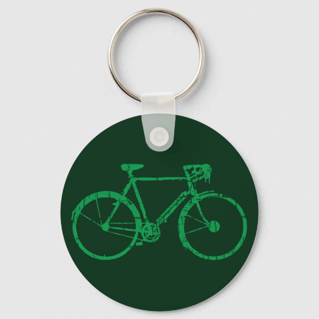 green bicycle key ring (Front)
