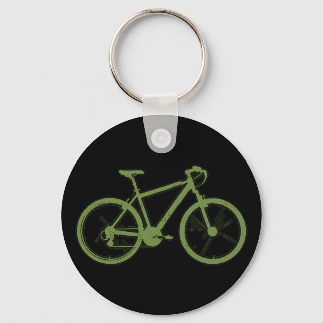green bicycle key ring (Front)