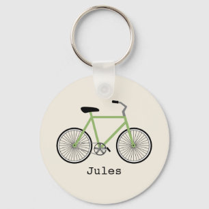 Green Bicycle Keychain