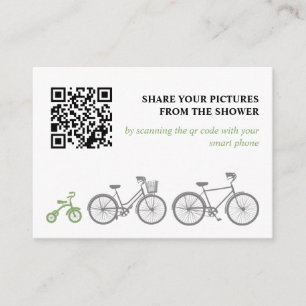 Green Bicycle Picture Share Enclosure Card