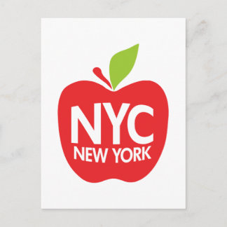 Green Big Apple NYC Postcard