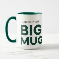 Green Big Mug | Huge Mug | Custom Name Mug