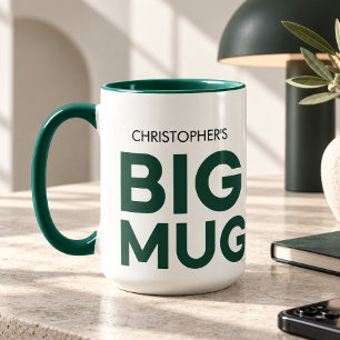 Green Big Mug Huge Mug Custom Name Mug