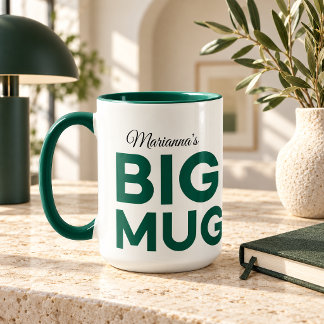 Green Big Mug | Huge Mug | Script Custom Name