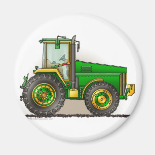 Green Big Tractor Magnets