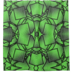 Green Binary Code Tech Computer Science Shower Curtain
