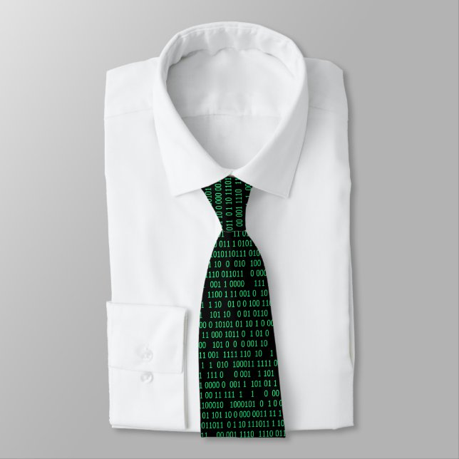 Green Binary Numeral System Tie (Tied)