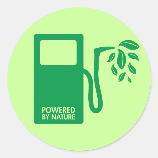 Green Biofuel Ethanol Classic Round Sticker (Front)