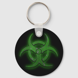 Green Biohazard Key Ring