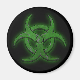 Green Biohazard Magnet
