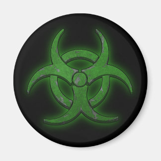 Green Biohazard Magnet