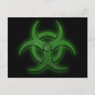 Green Biohazard Postcard