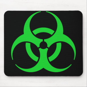 Green Biohazard Symbol Mouse Mat