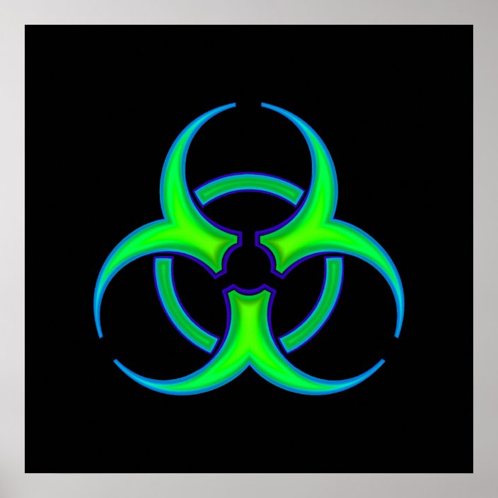 Green Biohazard Symbol Poster | Zazzle.co.uk