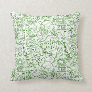 Green Biology Pattern Cushion