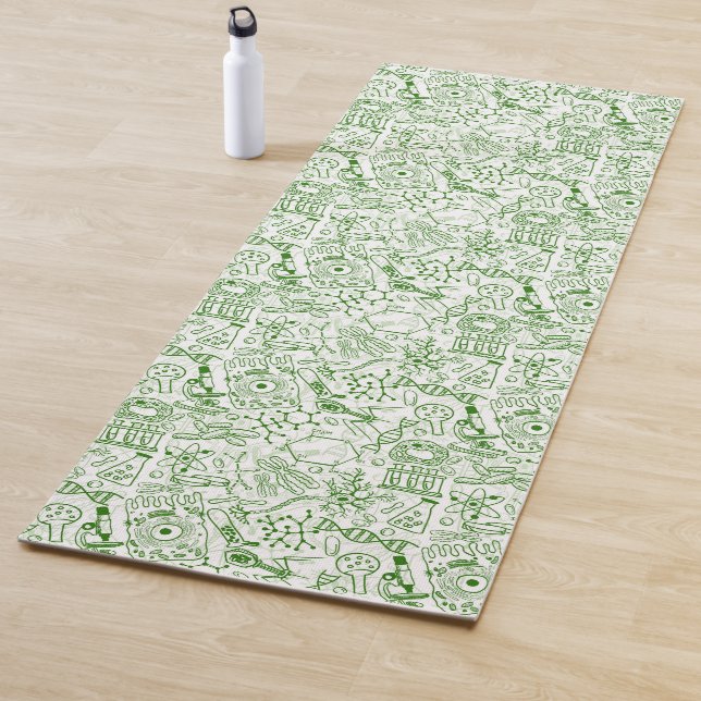 Green Biology Pattern Yoga Mat (In Situ)