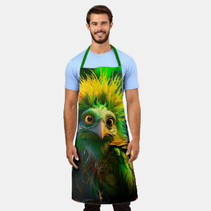 Green Bird Apron