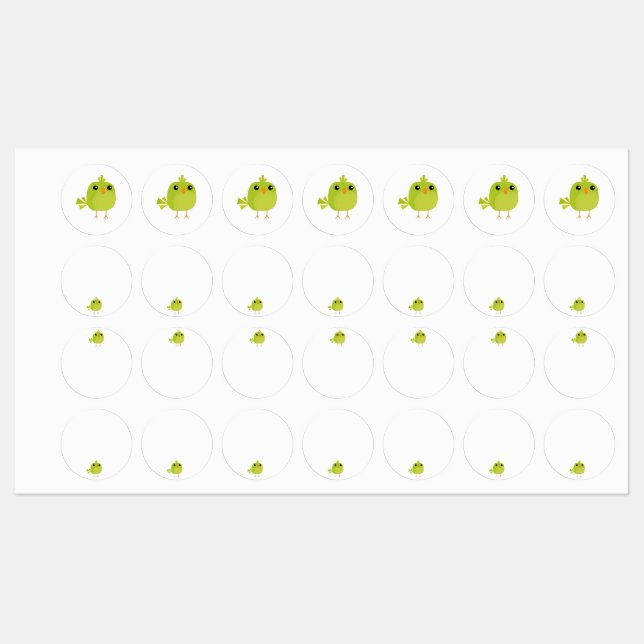 Green Bird Cartoon   (Sheet)