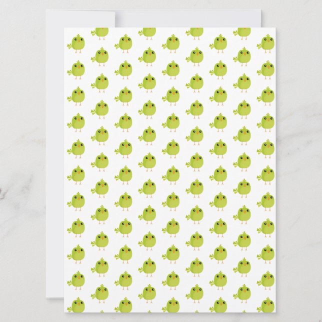 Green Bird Cartoon   (Front)