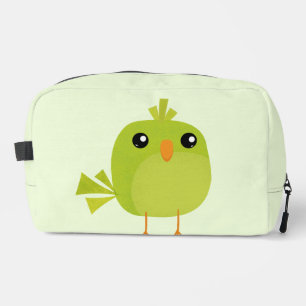 Green Bird Cartoon Dopp Kit