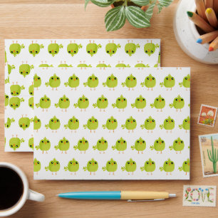Green Bird Cartoon Envelope