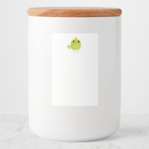 Green Bird Cartoon   Food Label