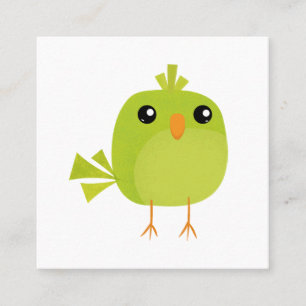 Green Bird Cartoon   Loyalty Card