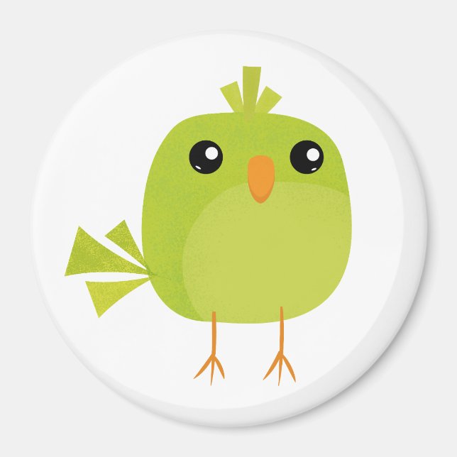 Green Bird Cartoon   Magnet (Front)