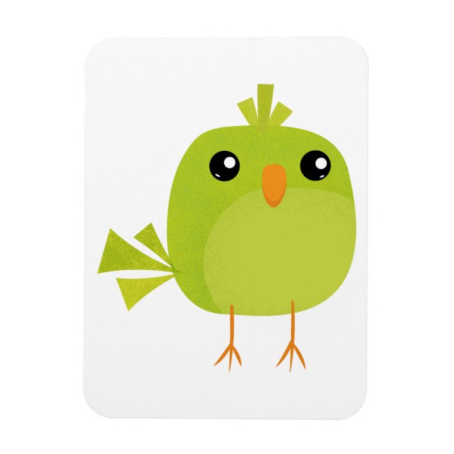 Green Bird Cartoon   Magnet (Vertical)