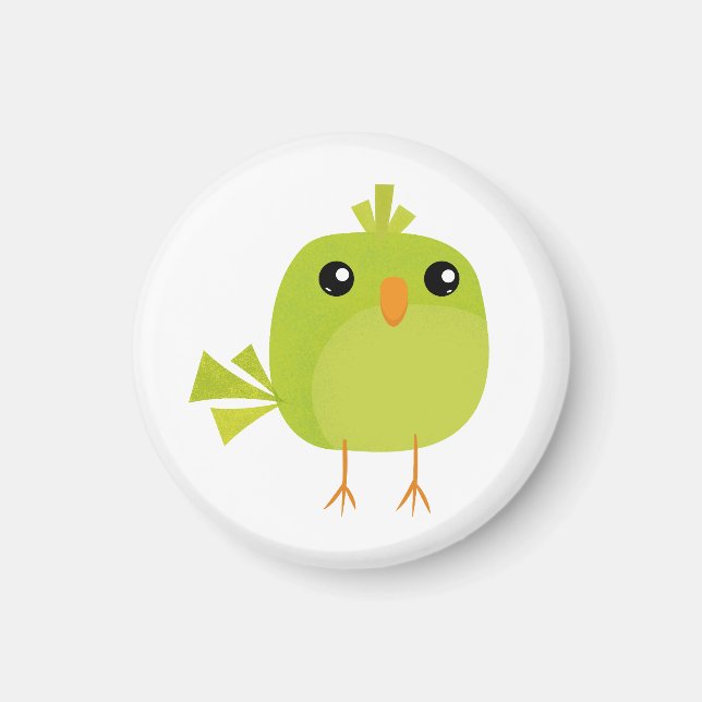 Green Bird Cartoon   Magnet (Front)