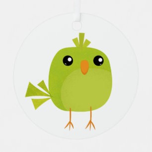 Green Bird Cartoon   Metal Tree Decoration