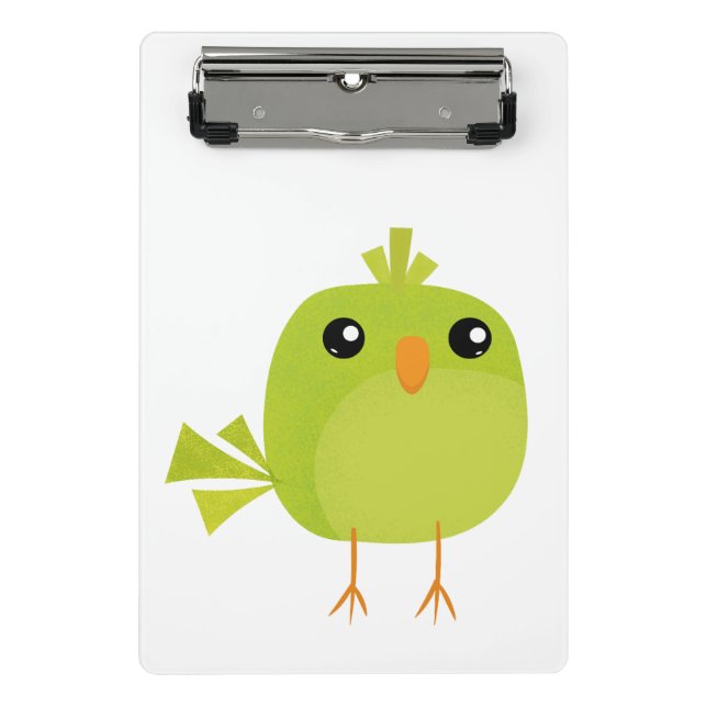 Green Bird Cartoon   Mini Clipboard (Front)