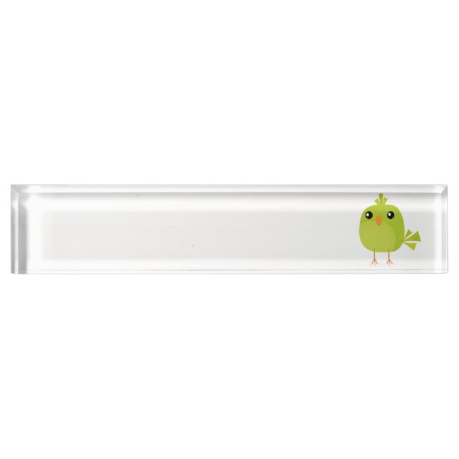 Green Bird Cartoon   Nameplate (Front)