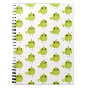 Green Bird Cartoon Notebook