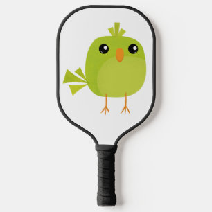 Green Bird Cartoon   Pickleball Paddle