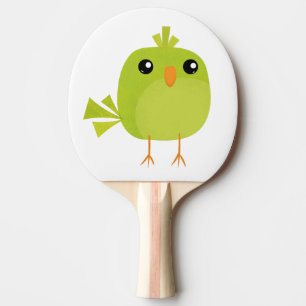 Green Bird Cartoon   Ping Pong Paddle
