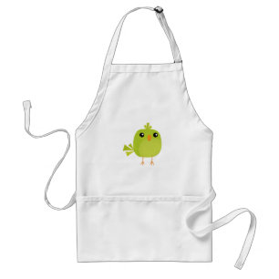Green Bird Cartoon Standard Apron