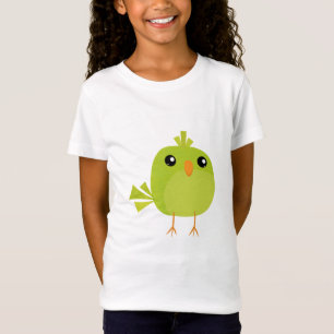 Green Bird Cartoon   T-Shirt