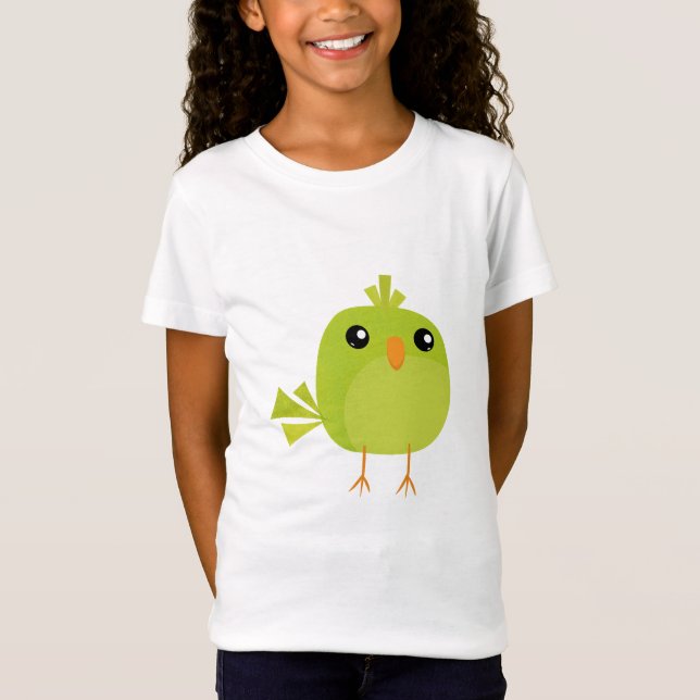 Green Bird Cartoon   T-Shirt (Front)