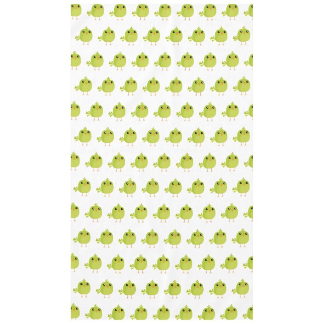 Green Bird Cartoon  Tablecloth (Front)