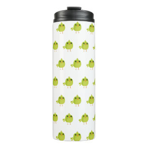 Green Bird Cartoon   Thermal Tumbler