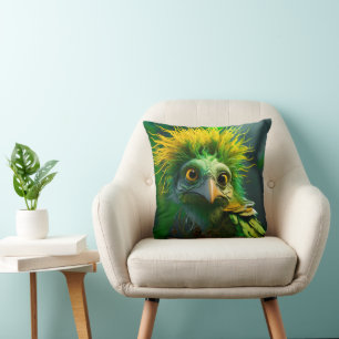 Green Bird Cushion