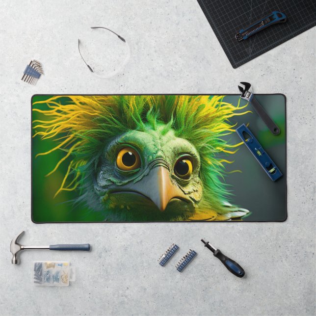 Green Bird Desk Mat (Workstation)