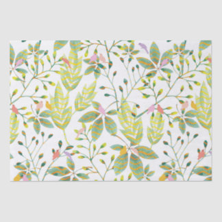 Green bird garden tissue paper