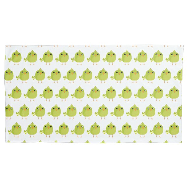 Green Bird  Pillowcase (Front)
