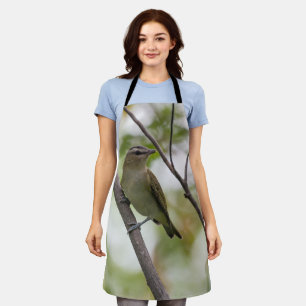 Green Bird, Red-Eyed Vireo, Canadian Photography Apron