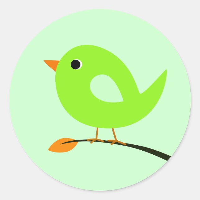 Green Bird Sticker (Front)