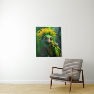 Green Bird Tapestry