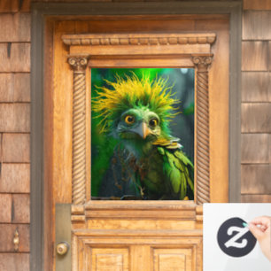 Green Bird Window Cling