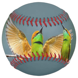 Green Birds Frolic in the Trees Photograph Softball